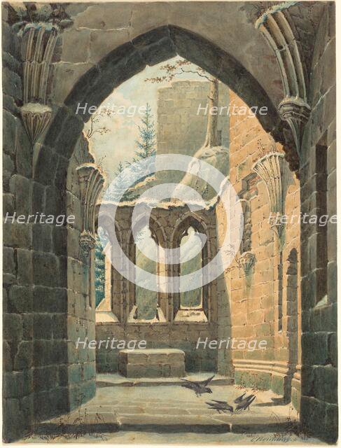 Ruins of the Oybin Monastery in Winter, c. 1830. Creator: Karl Heinrich Beichling.