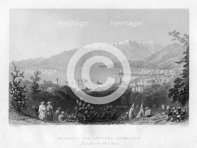Beirout, the ancient Berothah, Syria, 1841.Artist: James B Allen