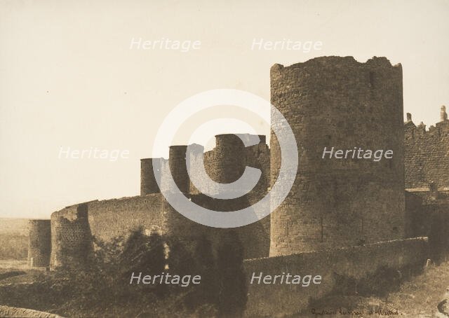 The Ramparts of Carcassonne, 1851. Creator: Gustave Le Gray.