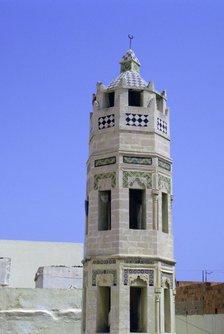 Minaret, Zakkak Madresa, Sousse, Tunisia. 