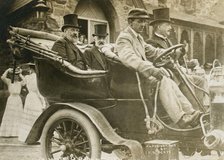 Russian envoys Serge Witte and Baron de Rosen in an automobile, c1905. Creator: Unknown.