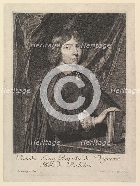 Amador Jean-Baptiste de Vignerod, abbe de Richelieu. Creator: Jean Morin.