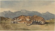 Tiger, c. 1830. Creator: Eugene Delacroix.