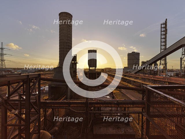 Redcar Steel Works, Dorman Long Tower, South Bank, Redcar, Redcar and Cleveland, 12-03-2021. Creator: James O Davies.