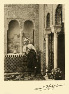 Albert Frederick Calvert in the Alhambra, Granada, Spain, 1907. Creator: Unknown.