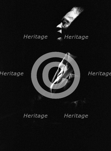 Art Blakey, Ronnie Scott's, London, 1983.   Artist: Brian O'Connor.