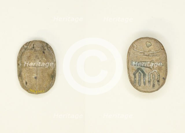 Scarab: Wish Formula, Egypt, Third Intermediate Period, Dynasties 21-25 (about 1069-664 BCE). Creator: Unknown.
