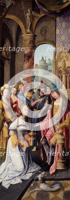 King Solomon Receiving the Queen of Sheba, 1515/20. Creator: Master of the Antwerp Adoration.