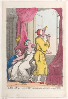Looking at the Comet till You Get a Crick in the Neck, September 20, 1811., September 20, 1811. Creator: Thomas Rowlandson.
