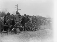 Army, U.S. Machine Gun Tests, 1918. Creator: Harris & Ewing.