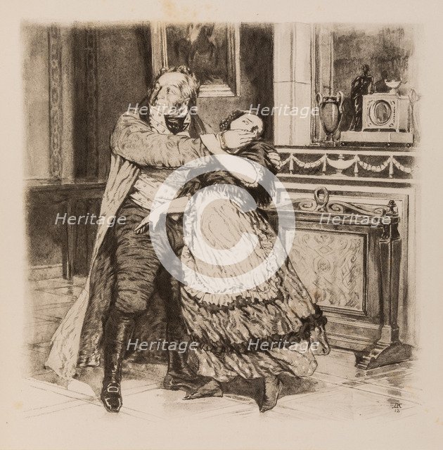 Illustration to the comedy Woe from Wit by Alexander Griboyedov, 1913.