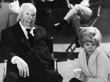 Alfred Hitchcock and Barbara Harris on the set of 'Family Plot', 1976. Artist: Unknown