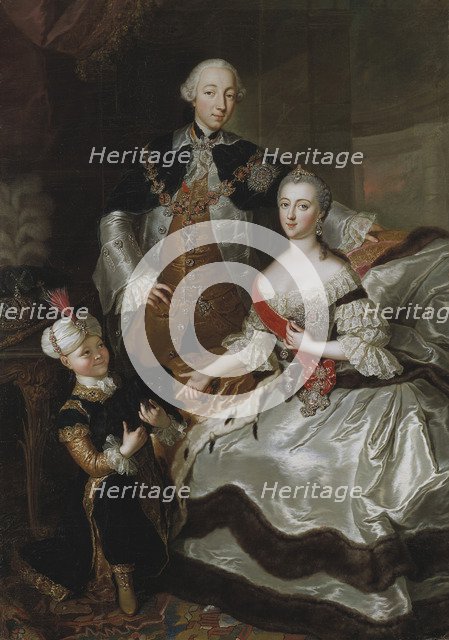 Portrait of Grand Duke Pyotr Fyodorovitch and Grand Duchess Catherine Alekseyevna, 1756.