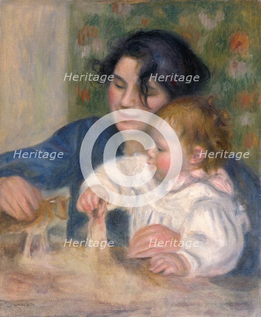 Gabrielle Renard and infant son, Jean, 1896. Artist: Renoir, Pierre Auguste (1841-1919)