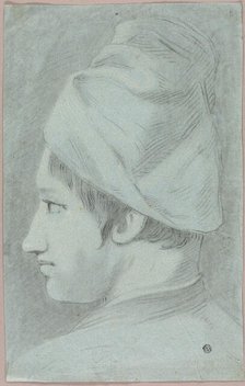 Head of Boy Wearing Hat in Profile, n.d. Creator: Giovanni Battista Piazzetta.