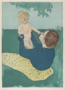 Under the Horse-Chestnut Tree, 1896-1897. Creator: Mary Cassatt.