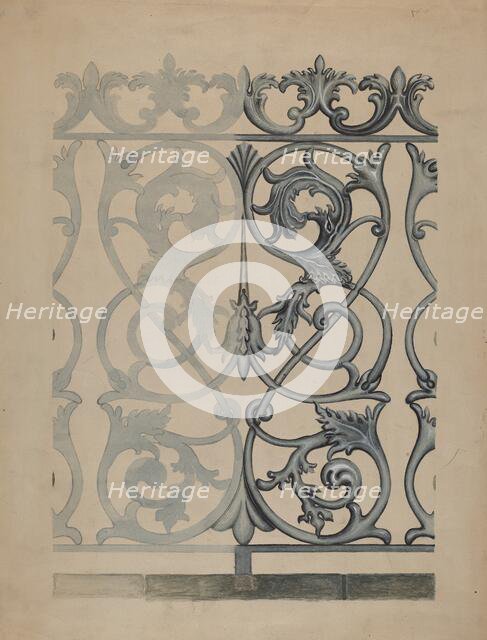 Iron Fence, c. 1937. Creator: Albert Eyth.