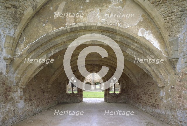 Chapter house, Cleeve Abbey, Somerset, 1999. Artist: J Bailey
