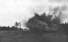 'La Guerre de Mines; explosion d'une mine sous une tranchee allemande', 1915. Creator: Unknown.