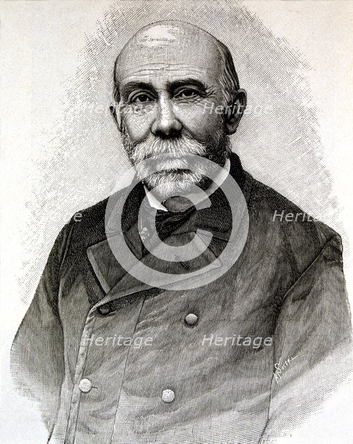 Adolfo Castro (1823-1898) Spanish writer, engraving of   Ilustración Española y Americana.