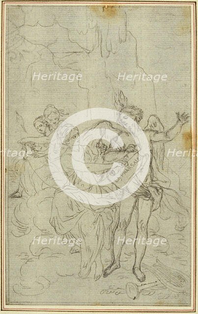 Study: Vignette-Frontispiece for Lucain's "La Pharsale", c. 1766. Creator: Hubert Francois Gravelot.