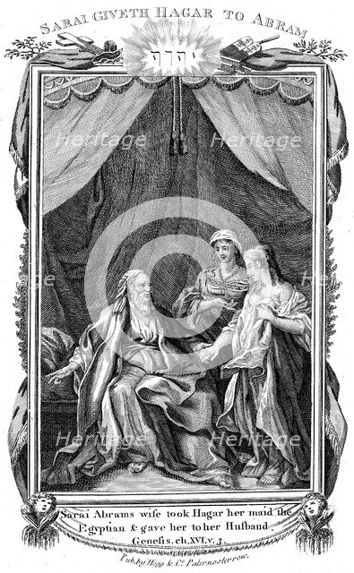 Sarah, Abraham's wife, being barren, offers Hagar her maid to her husband, c1804. Artist: Unknown