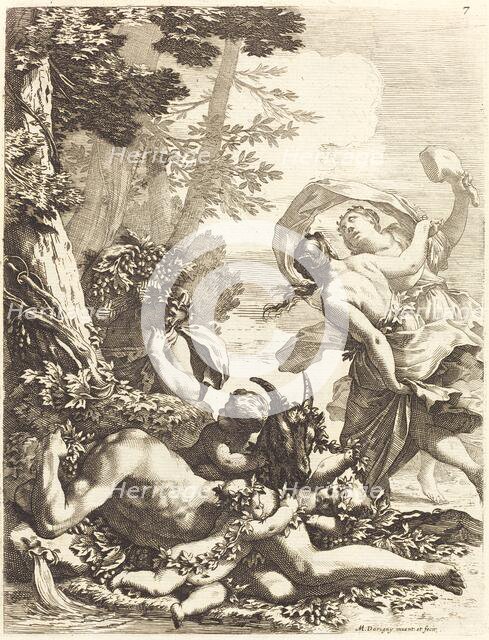 Bacchanal with Sleeping Bacchus, 1650s. Creator: Michel Dorigny.