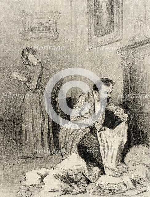 Depuis que Virginie a obtenu le septième accessit.., 1844. Creator: Honore Daumier.