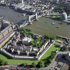Tower of London, Tower Bridge and City Hall, London, 2000s. Artist: Unknown.