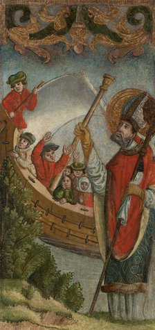 Scene from the Legend of St Nicholas-the Saint Saving the Shipwrecked...1st half of 16th cent. Creator: Unknown.