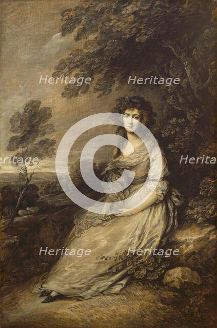 Mrs. Richard Brinsley Sheridan, 1787/1796. Creator: Gainsborough Dupont.