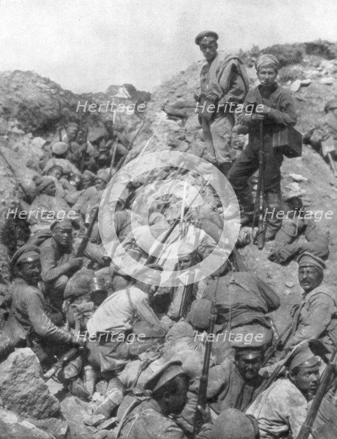 Russian troops waiting for the signal, Ternopil, Ukraine, First World War, 1 July 1917. Artist: Unknown