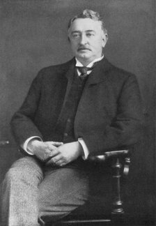 Cecil John Rhodes, British-born South African businessman, mining magnate, politician, 1902.Artist: Cecil Rhodes