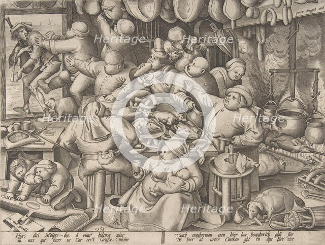The Fat Kitchen, 1563. Creator: Pieter van der Heyden.