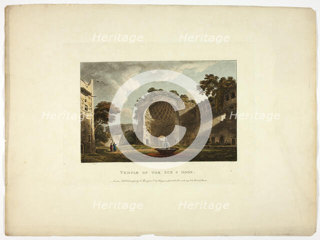 Temple of the Sun & Moon, plate two from Ruins of Rome, published March 1, 1796. Creator: Matthew Dubourg.