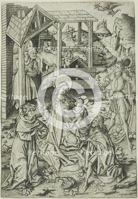 The Adoration of the Magi, 1460-65. Creator: Master ES.