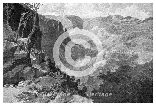 Govett's Leap, Blue Mountains, New South Wales, Australia, 1886.Artist: Frederic B Schell