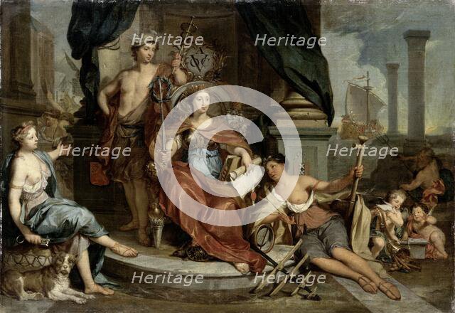 Apotheosis of the Dutch East India Company (Allegory of the Amsterdam Chamber..., 1702-1746. Creator: Nicolaas Verkolje.
