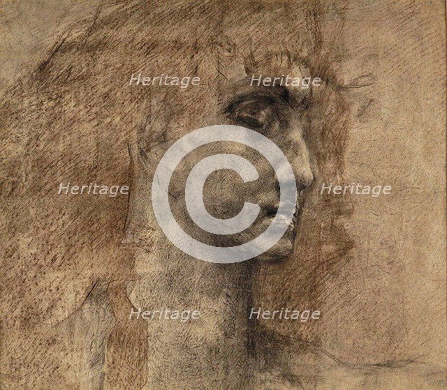 Demon's head, 1890. Artist: Vrubel, Mikhail Alexandrovich (1856-1910)