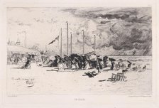 A Squall at Trouville, 1874. Creator: Felix Hilaire Buhot.