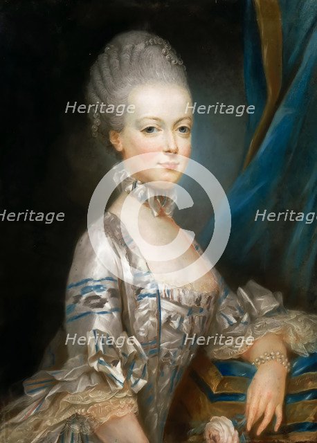 Portrait of Archduchess Maria Antonia of Austria (1755-1793), the later Queen Marie Antoinette of Fr Artist: Ducreux, Joseph (1735-1802)