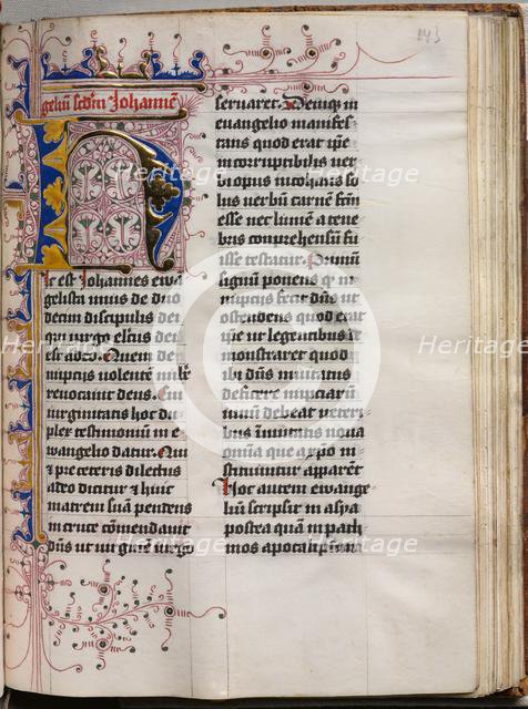 Gospel Book with Evangelist Portraits: Decorated Initial, c. 1480. Creator: Hausbuch Master (German).