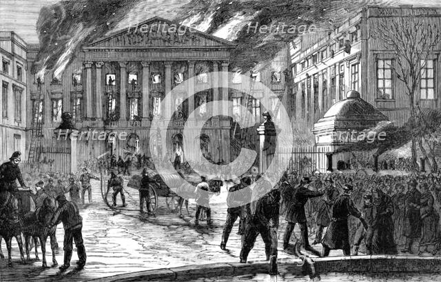 Burning of the House of Representatives at Brussels, 1883. Creator: Unknown.