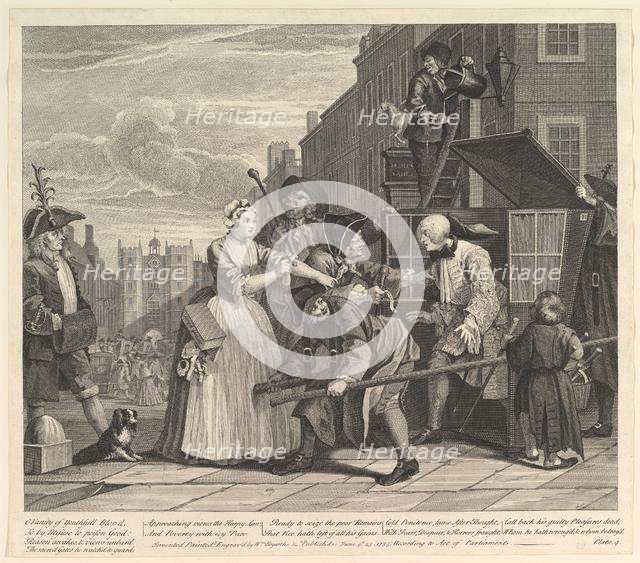 A Rake's Progress, Plate 4, June 25, 1735. Creator: William Hogarth.