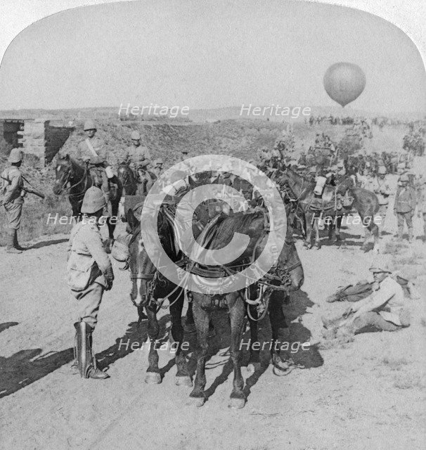 84th Battery and Balloon Corps, Boer War, South Africa, 1901.Artist: Underwood & Underwood
