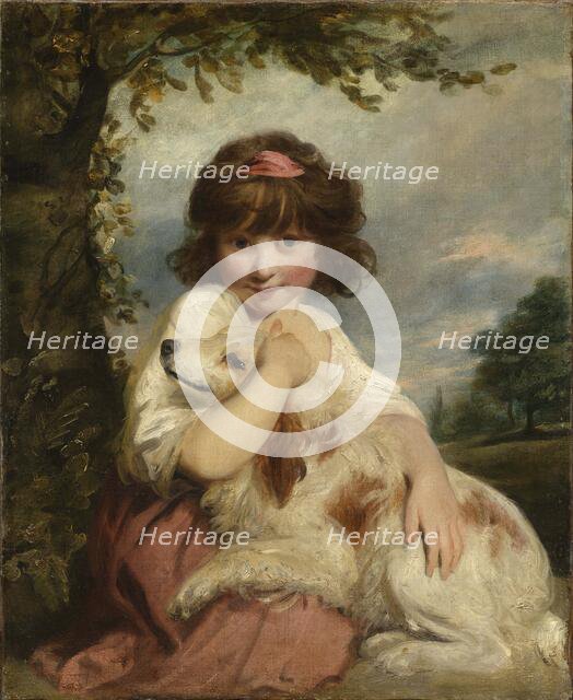 A Young Girl and Her Dog, 1780. Creator: Reynolds, Sir Joshua (1732-1792).