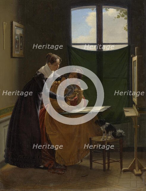 The Drawing Lesson, c1826. Creator: Pierre Duval le Camus.