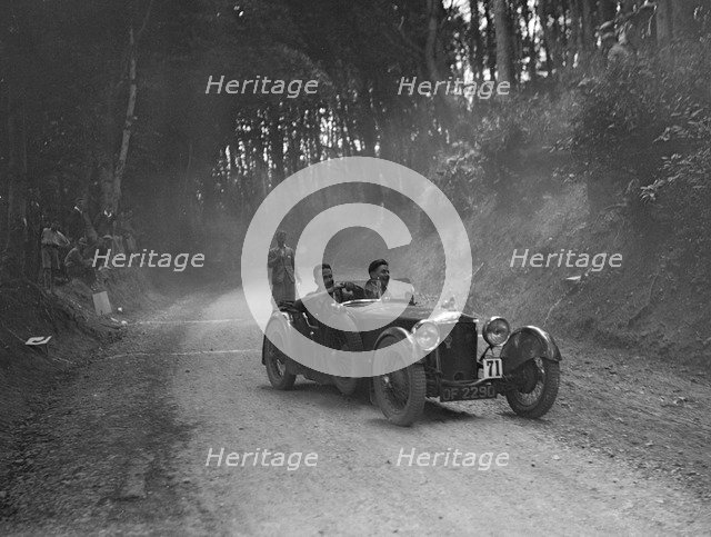 Frazer-Nash 2-seater taking part in a motoring trial, c1930s. Artist: Bill Brunell.