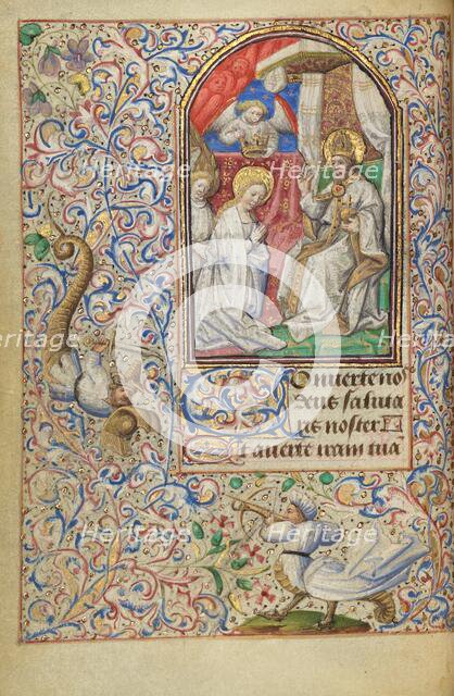 The Coronation of the Virgin; Hours of Simon de Varie, 1455. Creator: Dunois Master.
