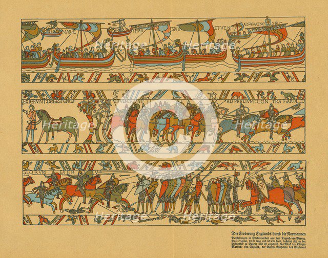 Sections of the Bayeux Tapestry. Creator: Unknown.